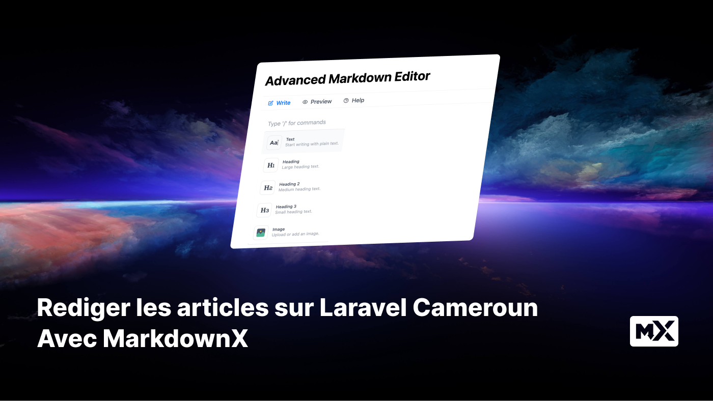 Rédiger les articles sur Laravel Cameroun Avec MarkdownX