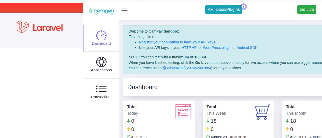 Integration d'un système de paiement avec laravel et CAMPAY