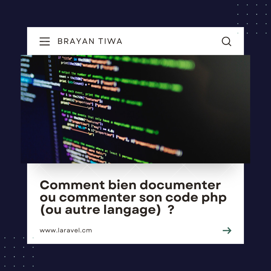 Bien documenter, commenter son code php