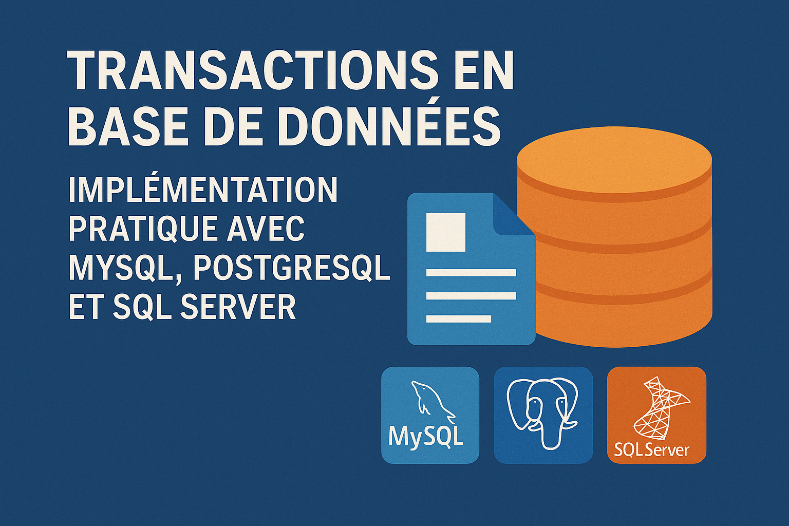 Transactions en base de données : Implémentation pratique avec MySQL, PostgreSQL et SQL Server